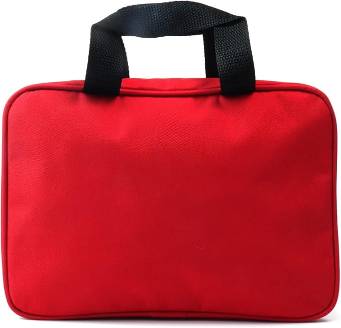 First Aid Bag First Aid Kit Empty Medical Storage Bag Red Trauma Bag for Emergency First Aid Kits Car Workshop Cycling Outdoors (SNL Red 1PC)