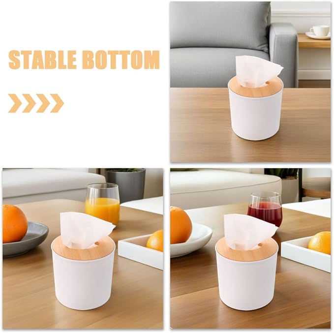 3pcs Tissue Holder with Detachable Design for Bathrooms Offices | White Pet Body, Stable Portable Organizer, Effective Countertop Storage