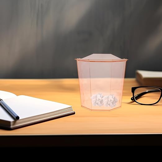 Pet Trash Can for Office Desk Home Storage Bin Lid Small Garbage Can Cover