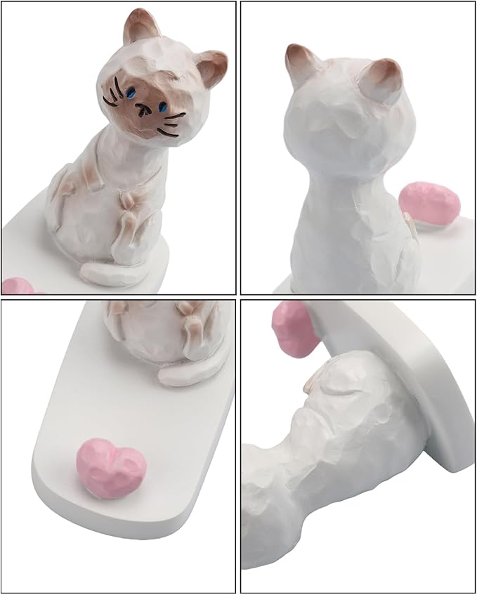 Cute Kitten Phone Stand Adorable Sitting Cat Phone Holder Cartoon Animal Mobile Holder Tablet Stand Cat Desk Ornament