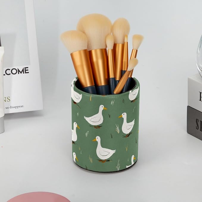 Duck Pen Holder, Pencil Cup Marker Brush Holder Desk Storage Case, Desktop Organizer for School Office Home Supplies