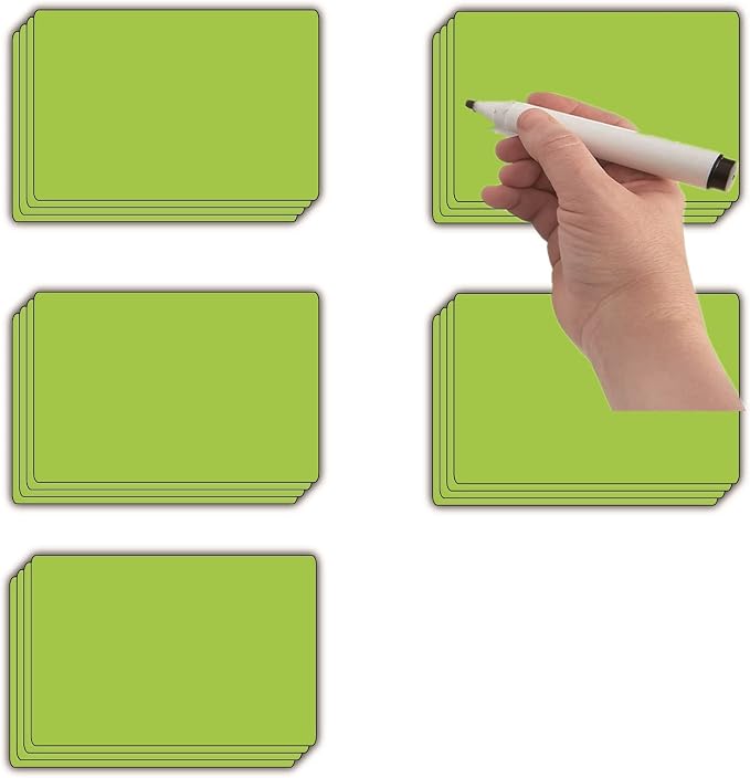 STTMGN Dry Erase Big Magnetic Labels (4.8x3.2,Pack of 20),Large Write On Magnets Name Plates Sticker,Waterproof/Reusable for Refrigerator&Lockers&Whiteboard&Cabinet(Green)