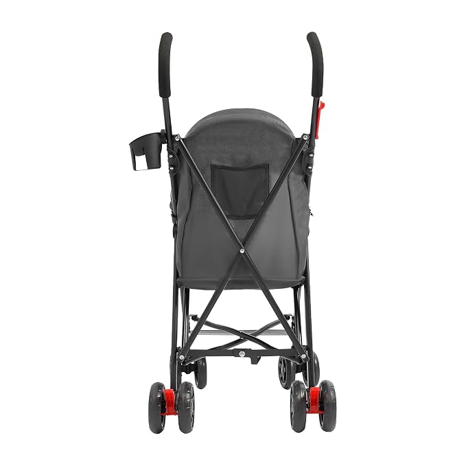 4 Wheels Pet Stroller with Waterproof Cover | Easy-Fold Travel Carrier | Pet Strolling Cart for Small/Medium Dogs and Cat | with Storage Pocket, Cup Holder & Breathable Mesh | for All-Season (Black)