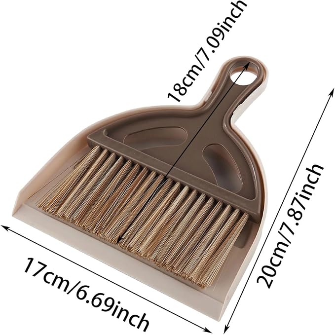 Mini Keyboard Cleaning Brush Set, Lightweight Plastic Broom and Dustpan, # A | Portable Desktop Broom Kit with Hook for Storage, for Computer Keyboard and Pet Cleaning Supplies