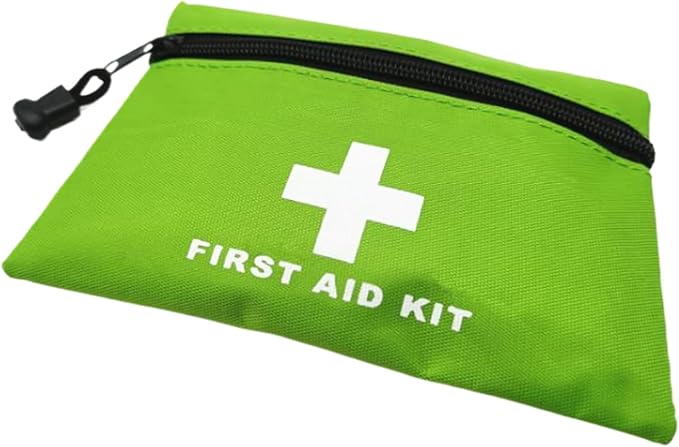Red Emergency Bag First Aid Small Empty Travel Rescue Pouch First Responder Storage Medicine Pocket Bags for Car Home Office Kitchen Nurse Sport Outdoors Bag Only (Green 16x11cm)