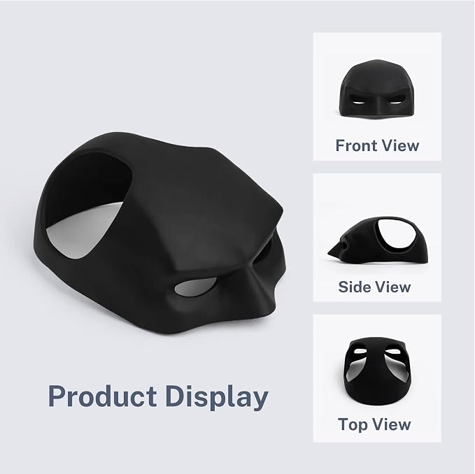 Yipintang Soft & Caring Silicone Cat Bat Mask, Skin-Friendly Halloween Costume for Cats, Lightweight & Flexible Pet Cosplay Accessories, Black Bat