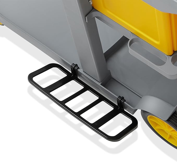 Commercial Janitorial Cleaning Cart on Wheels - Housekeeping Caddy with Key-Locking Cabinet