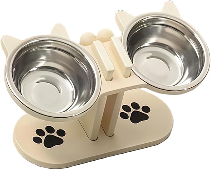 Pet Food Bowl Water Dispenser Adjustable Stand Elevated Feeder Bowl for Dry Food Treats Watering Feeding Device Adjustable Dog Feeder