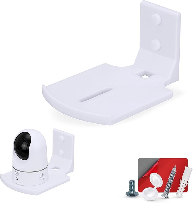 Screwless Wall Mount Small Shelf for Baby Monitors, Security Cameras, Speakers, Decor, Plants & More, Strong VHB Adhesive with Screw in Option, Easy to Install, No Mess Shelves by Brainwavz