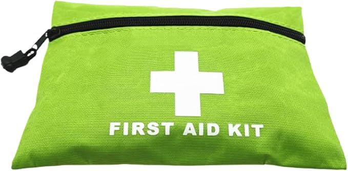 Red Emergency Bag First Aid Small Empty Travel Rescue Pouch First Responder Storage Medicine Pocket Bags for Car Home Office Kitchen Nurse Sport Outdoors Bag Only (Green 20x14cm)