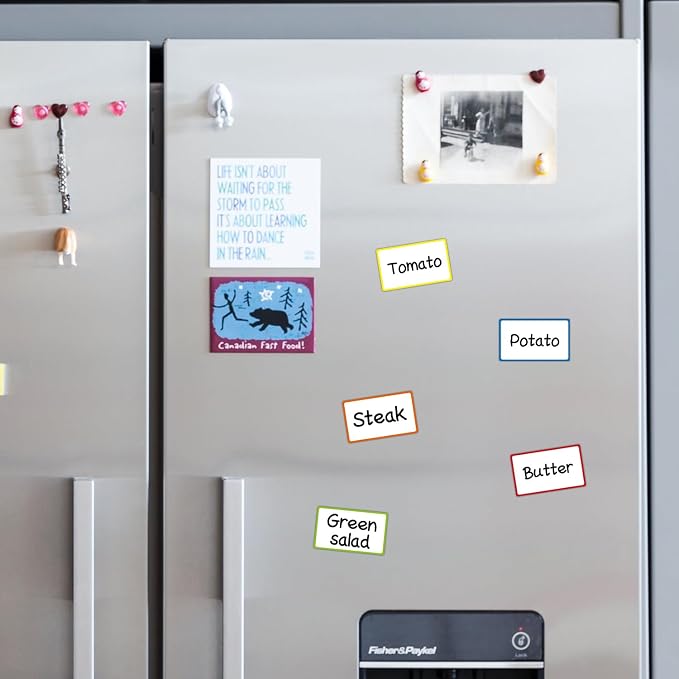 Dry Erase Magnetic Labels 5x3 in, Magnetic Dry Erase Labels, 40Pack | Reusable Dry Erase Magnetic Labels, White Board Magnets Set for School, Classroom, Office, Home