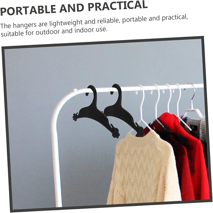 Healifty 10pcs Dog Clothes Hangers Puppy Claw Shape Pet Garment Hangers Lightweight for Indoor Outdoor Use Portable Pet Accessories Organizer