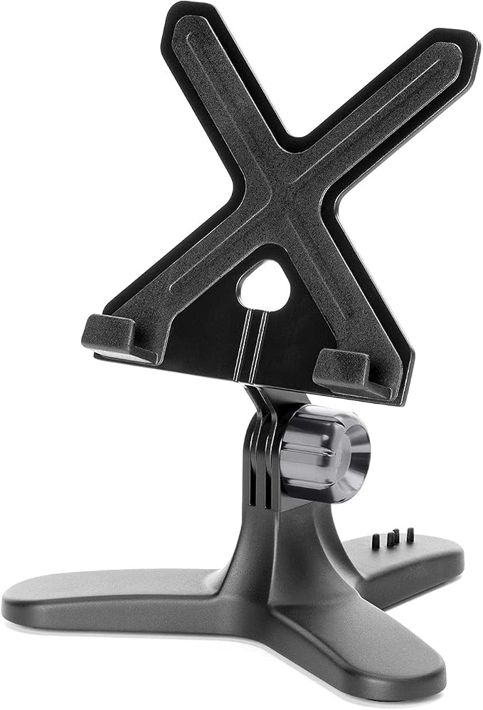 WeatherTech TabletHolder with Graphite Billet Knobs - Tablet Holder for Desktop, Tabletop or Kitchen Counter Top Non Slip Multi Surface Holder