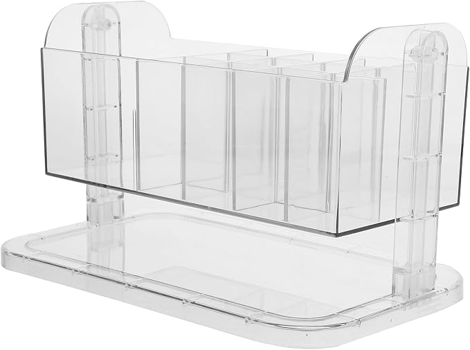 Beaupretty Rotating Makeup Brush Holder and Storage Organizer, Pet Desktop Cosmetic Brush Caddy for Vanity, Multifunctional Rotatable Makeup Tool Storage for Home and Travel
