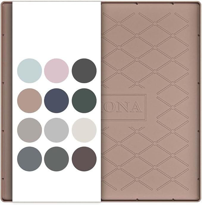 URMONA 19" x 19" Waterproof Silicone Mat in Multiple Sizes & Colors, Under Sink Mat for Kitchen & Bathroom, Pet Food Pad for Dogs & Cats, Kitchen Cabinet Liner, Multi-Purpose for Storage(Khaki)