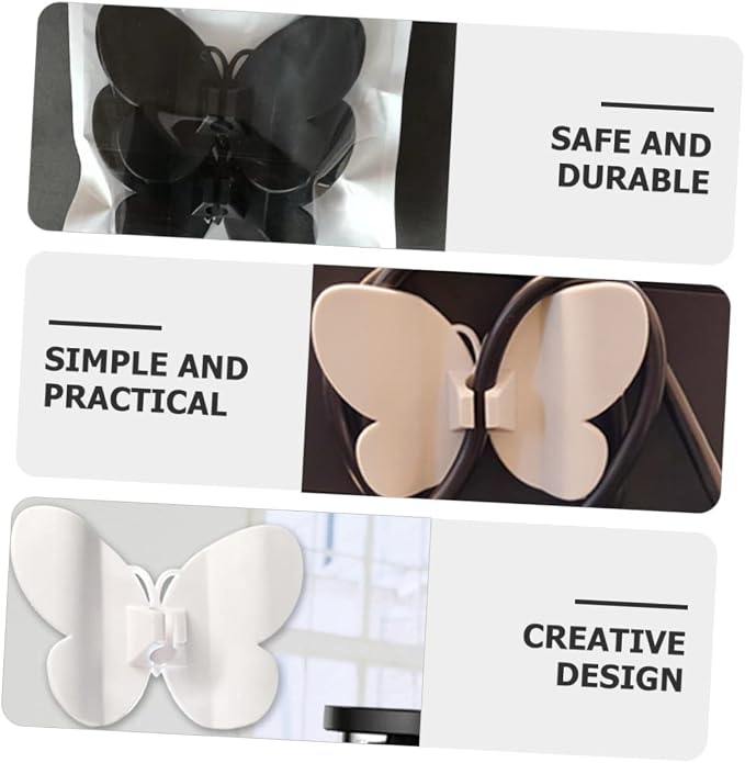 Mipcase 4PCS Adhesive Cable Organizers for Cord Holder and Plug Winder Appliance Cord Management for Home Decor Soft Silicone Wire Storage Hidden Design