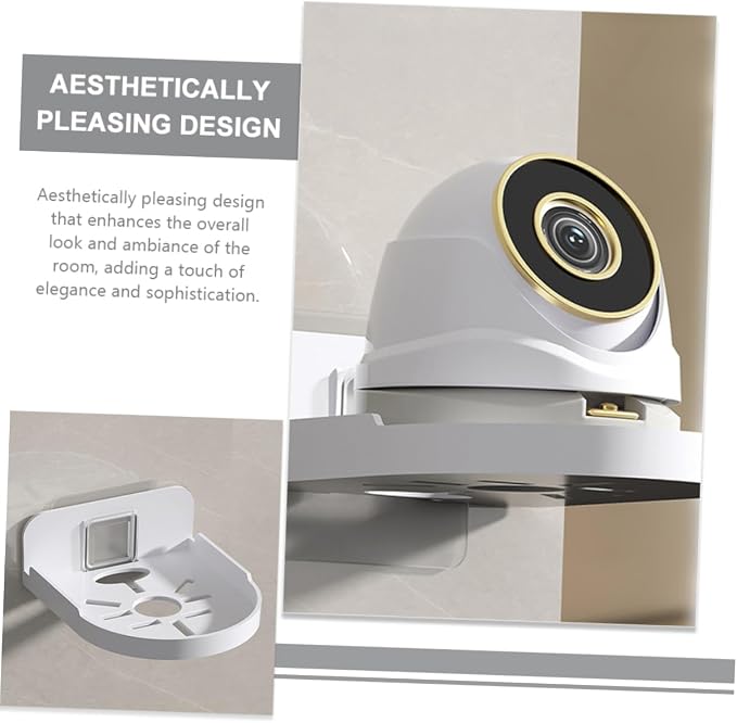 Wall Mounted Camera Shelf Bracket No Drill Indoor Storage for Monitors Speakers Decor Versatile Cable Management Design for Home Dorm Use