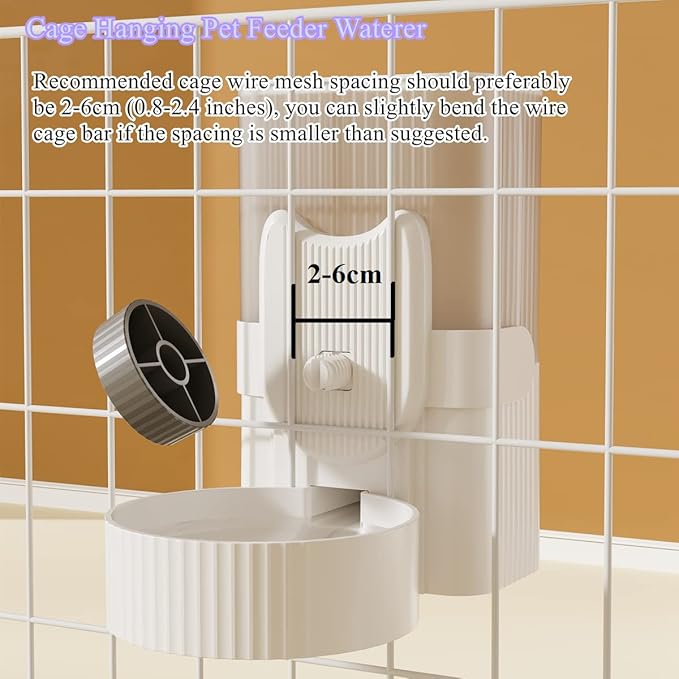 Automatic Replenish Pet Waterer, 1L Capacity Auto Siphon Gravity Cage Hanging Water Dispenser Set for Dog and Cat Small Animals, Removable Pet Water Bottle Water Container (Waterer, Green)