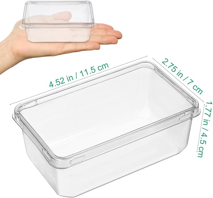 Luxshiny Clear Cake Boxes 10 pack Portable Tiramisu Container with Lid Transparent Dessert Storage Boxes for Mini Cakes Mousses Puddings 4.52 X 2.75 X 1.77 in