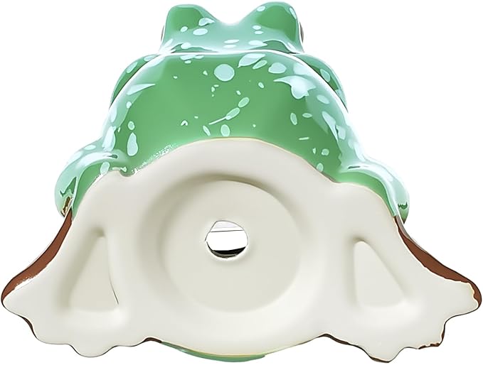 Ceramic Frog Shaped Pen Pencil Holder for Desk Decoration Accessories Frog Decor Makeup Brush Pen Cups Succulent Plant Pot Office School Ideal Gifts for Women, Mom or Birthdays