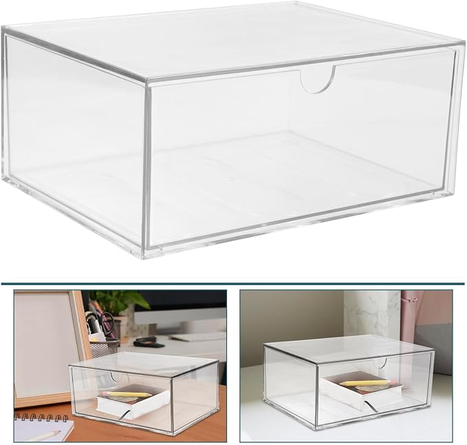 Portable Desktop Drawer Organizer Box with Pet Material, Simple Appearance, Organizes Items and Keeps Tidy for Office and Bathroom Use