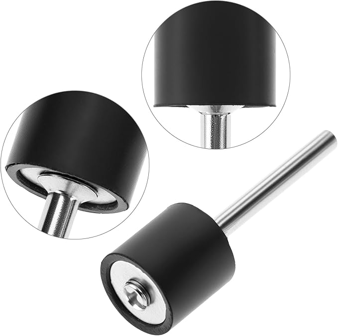QWORK Pet Nail Grinder Replacement Kit - 20 Sanding Bands (60 & 100 Grit) & 2 Grinding Drums for Dog Claw Care - 0.5 Inch Grooming Tool Accessory for Trimming & Smoothing