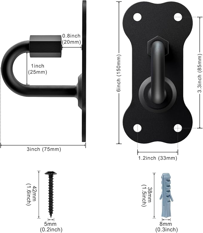Wall Mounted Dog Leash Holder for Wall Pet Leash Wall Hook Carbon Steel Dog Leash Hangers for Secure Pet Leash for Indoor and Outdoor Use