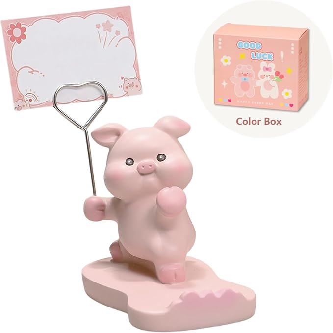 Cute Cat Phone Stand Cartoon Animal Pig Dog Phone Holder Desktop Phone Holder Stand Compatible with all Phones Cute Animal Desk Ornament