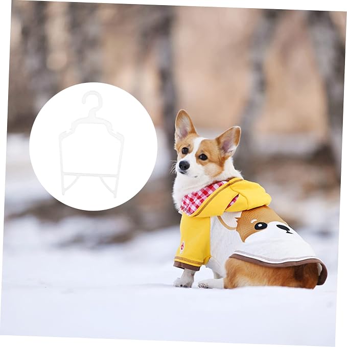 Happyyami 10pcs Dog Clothes Hangers Pet Apparel Organizers for Home and Pet Shops Lightweight and Compact Design for Easy Storage and Hanging