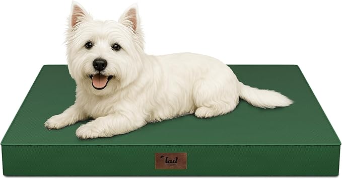 Waterproof Orthopedic Dog Crate Bed for Small Dogs & Cats | Egg Crate Foam, Fits 24x18 Crates, TPU Waterproof Layer, Machine Washable 1680D Oxford Cover, Small Pets Up to 20 lbs