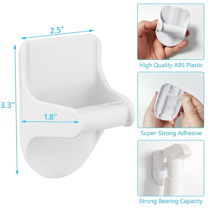 Spray Bottle Hangers - Mist Bottle Hooks for Clinic, Dental Offices, Pet Center, School, Wall-Mount, 10 Pcs