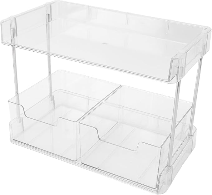 Tea Bag Organizer, PET 2 Tier Storage Drawer Coffee Pod Holder,