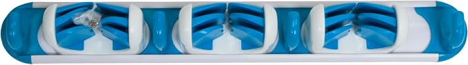Evriholder Grip & Store Broom Holder 3 Position, Easy Way to Organize, Organized Laundry Room, Easily Store Tools and More, Strong Grip Technology, Blue