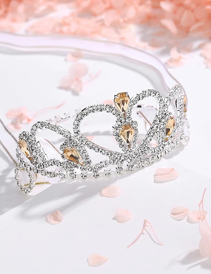 Lovelyshop Princess Pet Tiara Crown for Cats & Dogs, S, Yellow