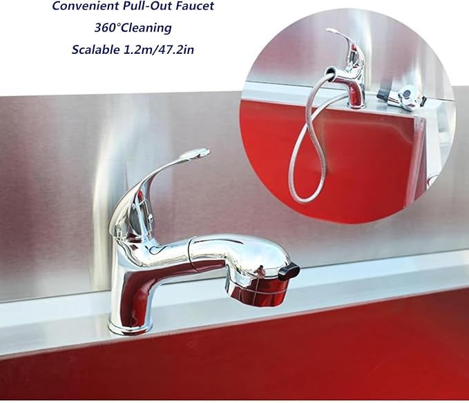 Stainless Steel Dog Bath Station,Dog Shower Tub,Pet Dog Bathtub,Dog Pet Washing Grooming Station for Home,Dog Grooming Tub,Dog Wash Sink Station for Large & Medium Dogs