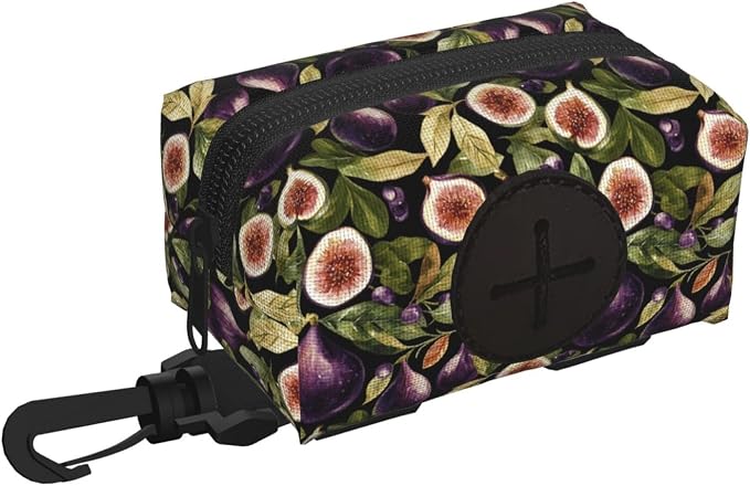 Fig Fruit Pet Waste Bag Dispenser 0.2L | Portable Dog Poop Holder Waste Bag With Zipper Park Doggy Walking Accessory