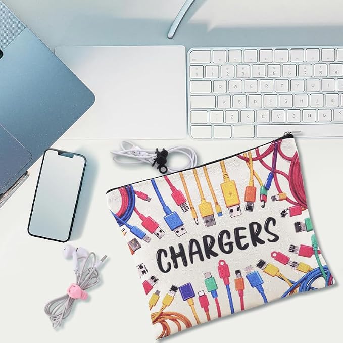 Sisadodo Charging Cable Organizer Travel Bag Toiletry Makeup Cosmetic Bags Medicine Med Toiletry Bag Pouch Diabetic Gifts Bags