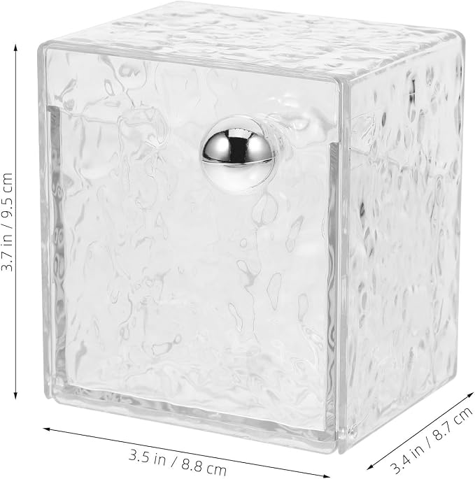 ABOOFAN Cotton Pad Holder with Flip Lid Large Capacity Pet Abs Organizer | Bathroom Storage Box, Easy Access and Easy to Clean, Holds Multiple Pads