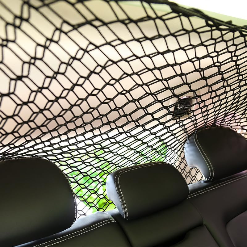 Car Dog Barrier for VW Amarok Beetle Bora Caddy Corrado EOS Golf 2000-2023 2024, Dog Car Barrier Mesh Net Double Layer Elastic Pet Barrier for Car Thickened Material Dog Travel Accessories