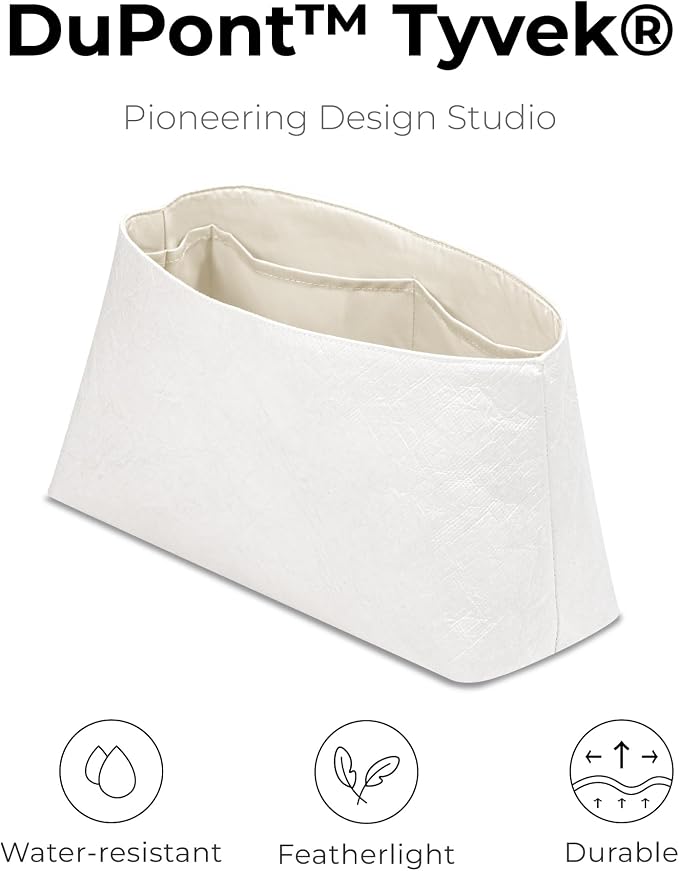 Purse Organizer Compatible with Hardy PM Bag (Pet Carrier) | Handcrafted DuPont™ Tyvek®,Lightweight Backpack Organizer Insert, 1:1 Custom Fit,Craie,Ideal for Work, Travel & Everyday Use