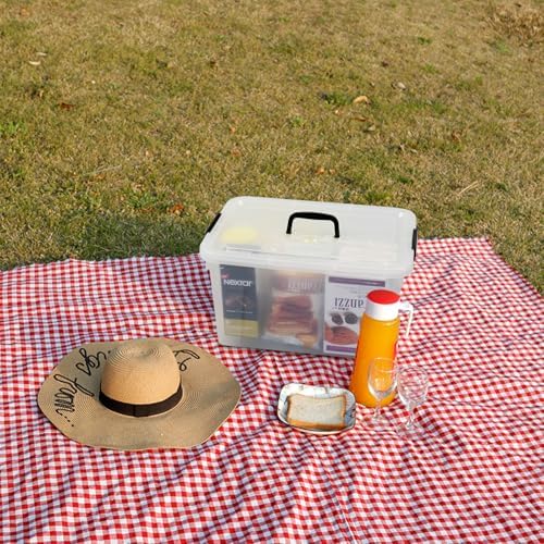 4-Pack 17.5 Quart Clear Storage Box, Plastic Storage Bins with Lids