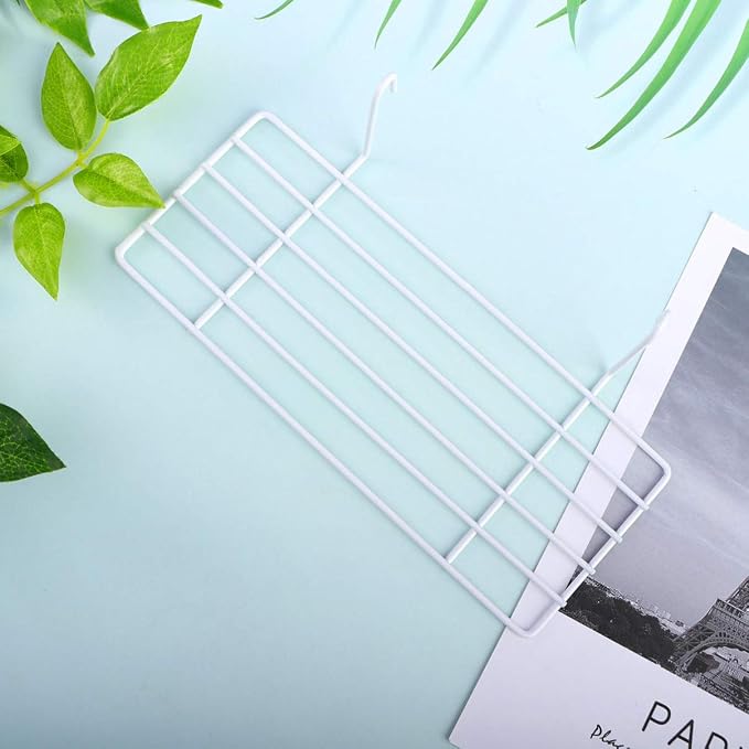 Mipcase 3pcs Iron Frame Bird Perch Shelf for Parrots Easy to Install Wall Decoration Sturdy Grid Wall Stand Practical Display for Plants and Pet Accessories White