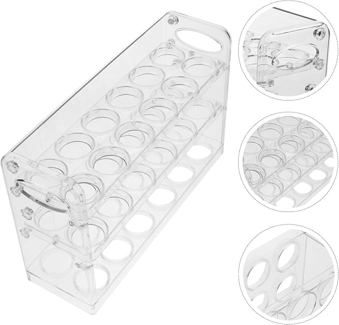 Refrigerator Side Door Egg Storage Box Pet Vertical Organizer Tray | Partition Design, Deepened Widened Grooves, Stable Bottom, Large Capacity, for Kitchens and Egg Placement
