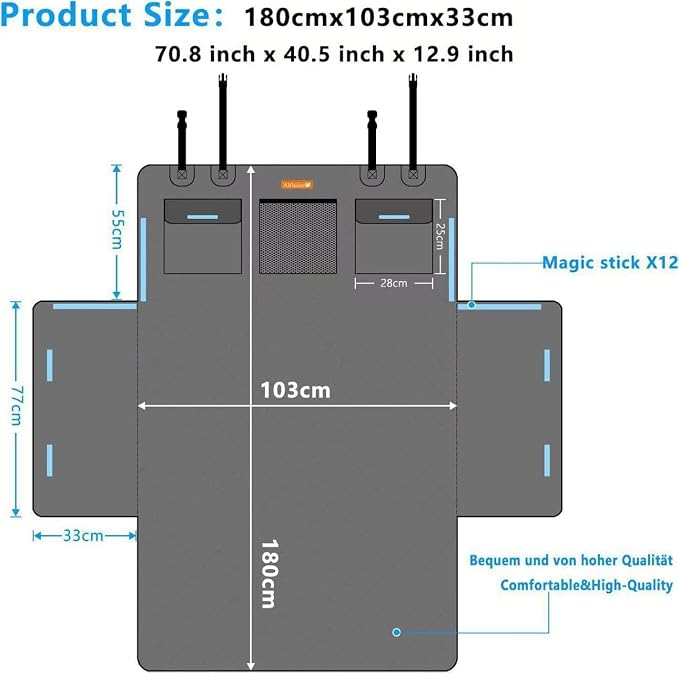Trunk Cargo Liner for VW Caddy 4 (IV) SA I 2015-2020 | Pet Cover Waterproof Cargo Area Protector Scratchproof Shield Dog Travel Cushion Pad Interior Accessory