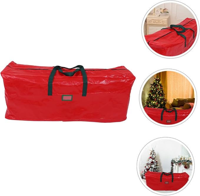 Large Capacity Christmas Tree Storage Bag Holiday Storage Pouch with Reinforced Handles for Organizing Christmas Decorations and Other Items