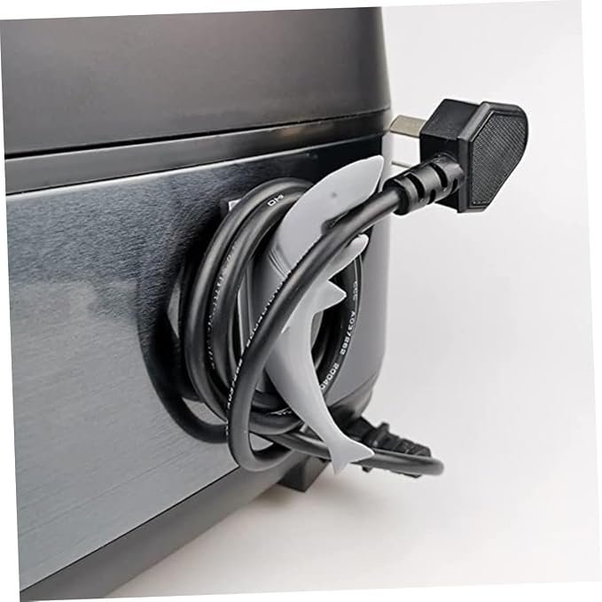 DOITOOL 2PCS Silicone Cable Management Organizers for Kitchen Self-Adhesive Cord Holders for Home Appliances Cord Organizer Clips in Design