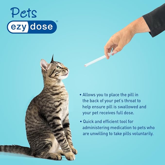 EZY DOSE Pet Pill Shooter for Dogs & Cats, Easy Tablet Dispenser & Syringe