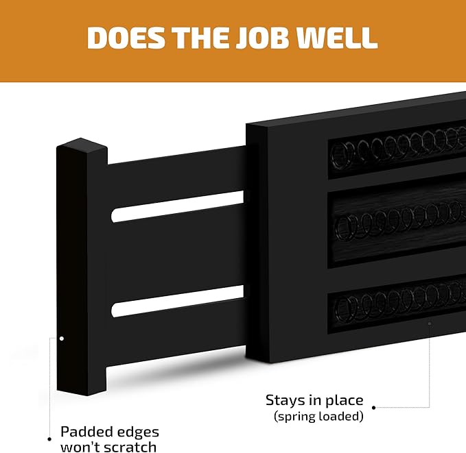 6 Pack Black Drawer Dividers - 6 Inch High for Deep Drawers, Adjustable 11.5 to 17 Inch Expandable Kitchen Drawer Organizer, Spring Loaded Dresser Separator for Clothes, Bedroom, Bathroom, Office