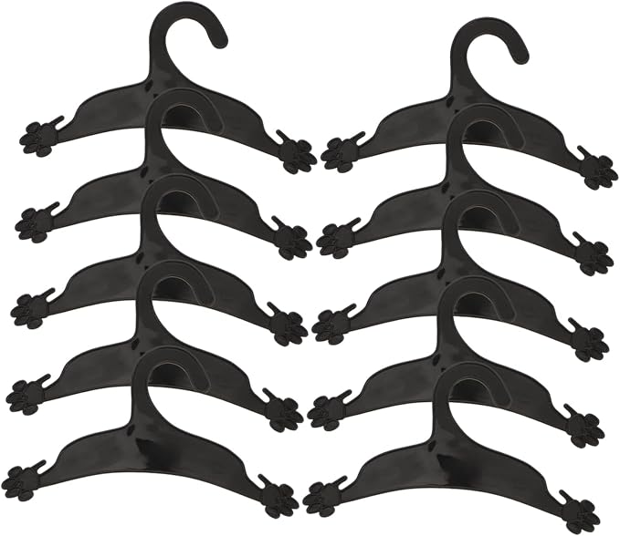 MAGICLULU 10pcs Pet Clothes Hanging Rack Claw Shaped Garment Hanger for Dogs Lightweight Windproof Coat Organizer for Pet Apparel