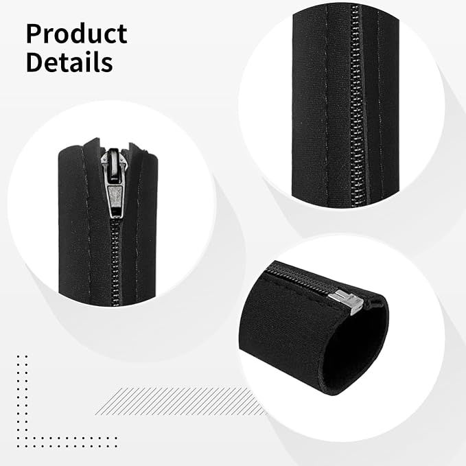 4 PCS Zipper Cable Organizer Sleeves, Cable Management Sleeve for TV and Computer Cords, Black Polyester, Reliable and Easy to Use ，and Effectively Prevent Pets from Chewing